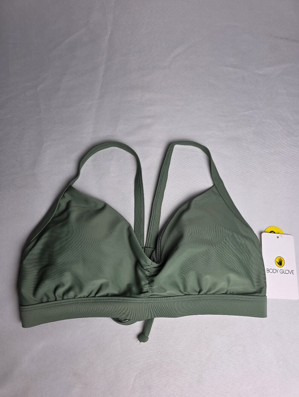 Body Glove NWT Women's DD Cactus Green Solid Swim Suit Top Smoothies Drew